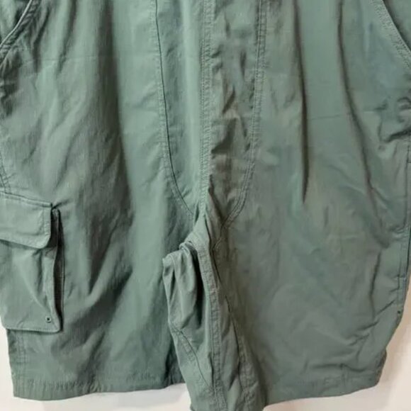 Duluth Trading Co Women's Heirloom Gardening Short Overalls Teal Stretch M - Picture 2 of 4